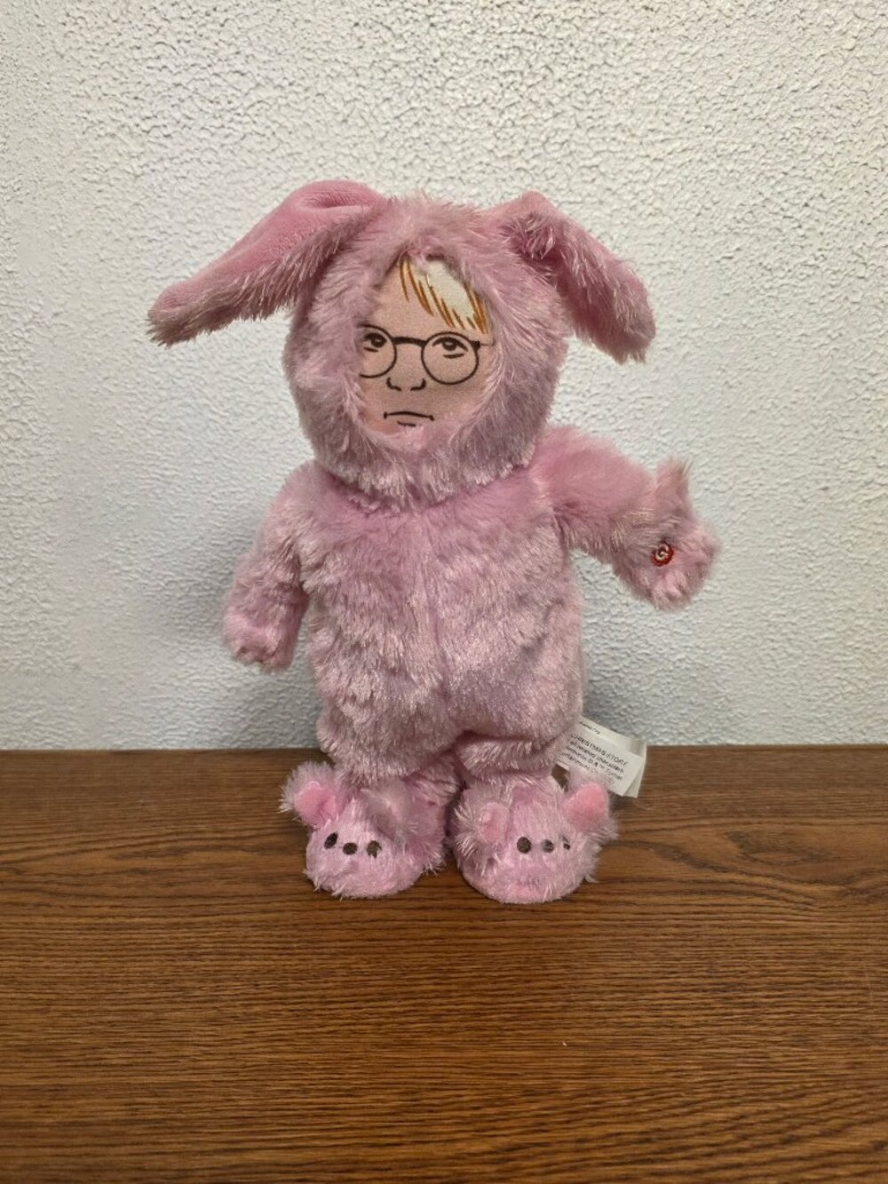 Seasonal Decor 12" Ralphie A Christmas Story Pink Bunny Animated Side Stepper